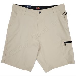 Sunsations Men's Hybrid Cargo Shorts / Swim Trunks, Mesh Pockets, Dune/Tan, 32